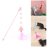 Maxbell Cat Teaser Interactive Toy Exercising IQ Improving Funny Teasing Wand Light Pink