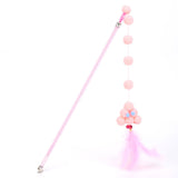 Maxbell Cat Teaser Interactive Toy Exercising IQ Improving Funny Teasing Wand Light Pink