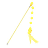 Maxbell Cat Teaser Interactive Toy Exercising IQ Improving Funny Teasing Wand Yellow