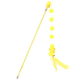 Maxbell Cat Teaser Interactive Toy Exercising IQ Improving Funny Teasing Wand Yellow