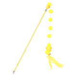 Maxbell Cat Teaser Interactive Toy Exercising IQ Improving Funny Teasing Wand Yellow