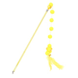 Maxbell Cat Teaser Interactive Toy Exercising IQ Improving Funny Teasing Wand Yellow
