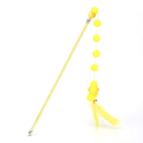 Maxbell Cat Teaser Interactive Toy Exercising IQ Improving Funny Teasing Wand Yellow
