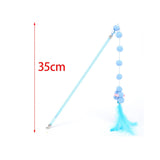 Maxbell Cat Teaser Interactive Toy Exercising IQ Improving Funny Teasing Wand Blue