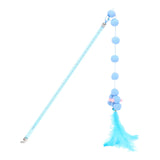 Maxbell Cat Teaser Interactive Toy Exercising IQ Improving Funny Teasing Wand Blue