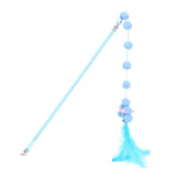 Maxbell Cat Teaser Interactive Toy Exercising IQ Improving Funny Teasing Wand Blue