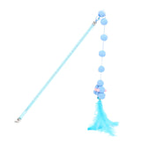 Maxbell Cat Teaser Interactive Toy Exercising IQ Improving Funny Teasing Wand Blue