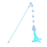 Maxbell Cat Teaser Interactive Toy Exercising IQ Improving Funny Teasing Wand Blue