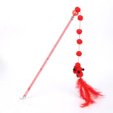 Maxbell Cat Teaser Interactive Toy Exercising IQ Improving Funny Teasing Wand Red