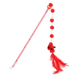 Maxbell Cat Teaser Interactive Toy Exercising IQ Improving Funny Teasing Wand Red