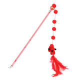 Maxbell Cat Teaser Interactive Toy Exercising IQ Improving Funny Teasing Wand Red