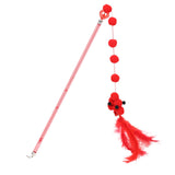 Maxbell Cat Teaser Interactive Toy Exercising IQ Improving Funny Teasing Wand Red