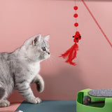 Maxbell Cat Teaser Interactive Toy Exercising IQ Improving Funny Teasing Wand Red