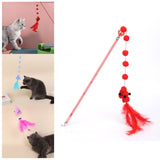 Maxbell Cat Teaser Interactive Toy Exercising IQ Improving Funny Teasing Wand Red