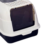 Maxbell Hooded Cat Litter Box with Lid Kitty Litter Pan Sturdy Detachable for Indoor Black