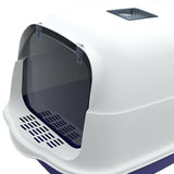 Maxbell Hooded Cat Litter Box Enclosed Cat Toilet Removable Cat Litter Tray Durable Blue