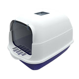 Maxbell Hooded Cat Litter Box Enclosed Cat Toilet Removable Cat Litter Tray Durable Blue