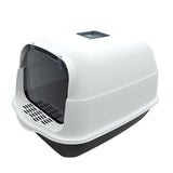 Maxbell Hooded Cat Litter Box Enclosed Cat Toilet Removable Cat Litter Tray Durable Black