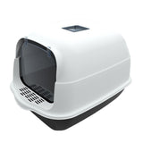 Maxbell Hooded Cat Litter Box Enclosed Cat Toilet Removable Cat Litter Tray Durable Black