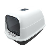 Maxbell Hooded Cat Litter Box Enclosed Cat Toilet Removable Cat Litter Tray Durable Black