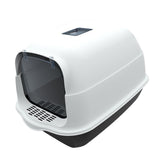 Maxbell Hooded Cat Litter Box Enclosed Cat Toilet Removable Cat Litter Tray Durable Black
