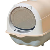 Maxbell Hooded Cat Litter Box Enclosed and Covered Detachable with Front Door Flap Light  Pink