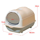 Maxbell Hooded Cat Litter Box Enclosed and Covered Detachable with Front Door Flap Light  Pink