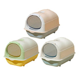 Maxbell Hooded Cat Litter Box Enclosed and Covered Detachable with Front Door Flap Light  Pink