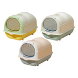 Maxbell Hooded Cat Litter Box Enclosed and Covered Detachable with Front Door Flap Light  Pink
