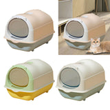 Maxbell Hooded Cat Litter Box Enclosed and Covered Detachable with Front Door Flap Light  Pink