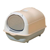 Maxbell Hooded Cat Litter Box Enclosed and Covered Detachable with Front Door Flap Light  Pink