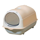 Maxbell Hooded Cat Litter Box Enclosed and Covered Detachable with Front Door Flap Light  Pink