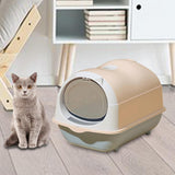 Maxbell Hooded Cat Litter Box Enclosed and Covered Detachable with Front Door Flap Light  Pink