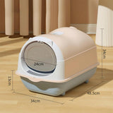 Maxbell Hooded Cat Litter Box Enclosed and Covered Detachable with Front Door Flap Light  Pink