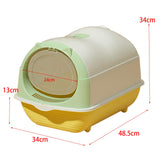 Maxbell Hooded Cat Litter Box Enclosed and Covered Detachable with Front Door Flap Light  Green