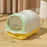 Maxbell Hooded Cat Litter Box Enclosed and Covered Detachable with Front Door Flap Light  Green