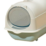 Maxbell Hooded Cat Litter Box Enclosed and Covered Detachable with Front Door Flap Light  Gray