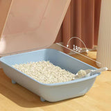 Maxbell Hooded Cat Litter Box Enclosed and Covered Detachable with Front Door Flap Light  Gray
