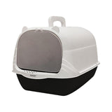 Maxbell Cat Litter Box with Lid Portable Anti Splashing Easy Tidy Handle black