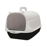 Maxbell Cat Litter Box with Lid Portable Anti Splashing Easy Tidy Handle black