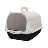 Maxbell Cat Litter Box with Lid Portable Anti Splashing Easy Tidy Handle black