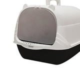 Maxbell Cat Litter Box with Lid Portable Anti Splashing Easy Tidy Handle black