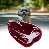 Maxbell Dog Squeak Food Shaped Chew Toy Durable Doll for Medium Large Dogs Steak 17x9x5cm