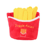 Maxbell Dog Squeak Food Shaped Chew Toy Durable Doll for Medium Large Dogs Fries 15x15cm