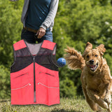 Maxbell Dog Training Vest for Handlers Durable for Travel Agility Obedience Training L Red
