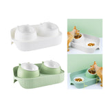 Maxbell Elevated Cat Bowls Raised Cat Food Bowls Pet Dishes for Cats and Small Dogs White