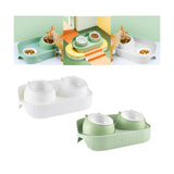 Maxbell Elevated Cat Bowls Raised Cat Food Bowls Pet Dishes for Cats and Small Dogs White