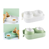 Maxbell Elevated Cat Bowls Raised Cat Food Bowls Pet Dishes for Cats and Small Dogs White