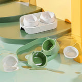 Maxbell Elevated Cat Bowls Raised Cat Food Bowls Pet Dishes for Cats and Small Dogs White