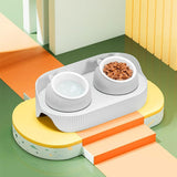 Maxbell Elevated Cat Bowls Raised Cat Food Bowls Pet Dishes for Cats and Small Dogs White